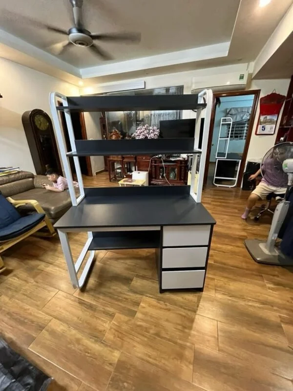 Bàn học kèm giá sách đôi GMH13 gọn gàng chắc chắn - Hoàng Khôi Furniture Bàn học kèm giá sách đôi GMH13 gọn gàng chắc chắn - ảnh 2