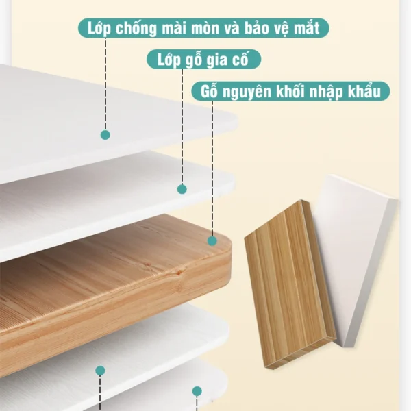 Bàn Học Kèm Giá Sách GMH63 - Giải Pháp Hoàn Hảo Chống Gù, Chống Cận Cho Bé (Kèm Ghế) - Ảnh 9
