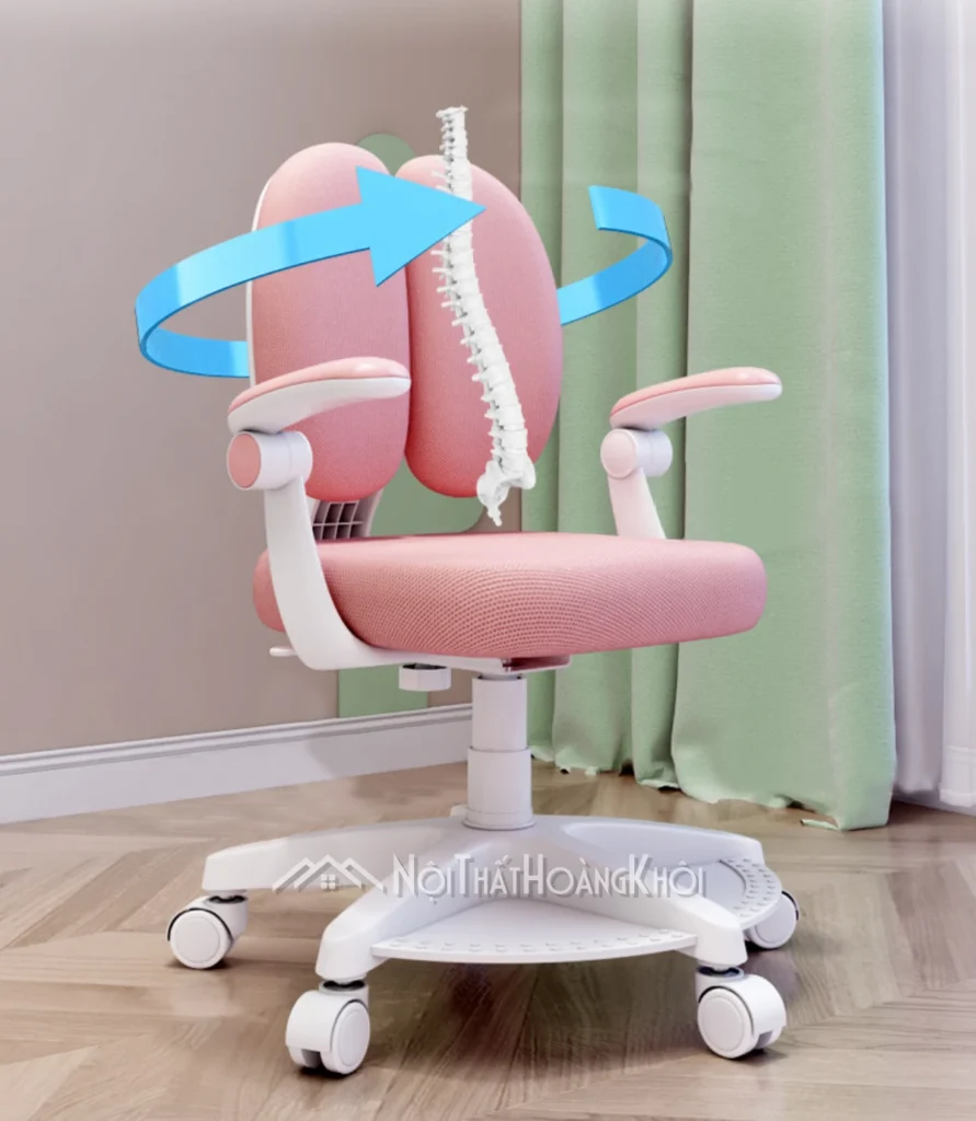 Bộ bàn ghế chống gù chong chóng (80*60) ghế công thái học GMH100 - Hoàng Khôi Furniture Bộ bàn ghế chống gù chong chóng (80*60) ghế công thái học GMH100 - ảnh 2