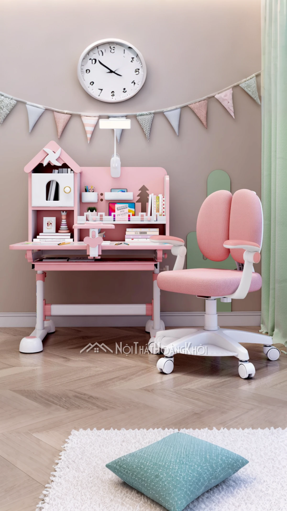 Bộ bàn ghế chống gù chong chóng (80*60) ghế công thái học GMH100 61 Bộ bàn ghế chống gù chong chóng (80*60) ghế công thái học GMH100 61