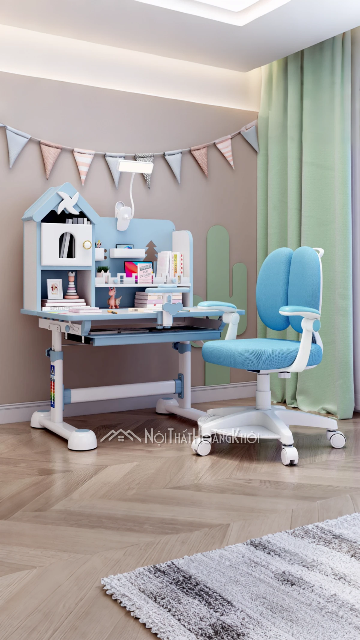Bộ bàn ghế chống gù chong chóng (80*60) ghế công thái học GMH100 62 Bộ bàn ghế chống gù chong chóng (80*60) ghế công thái học GMH100 62