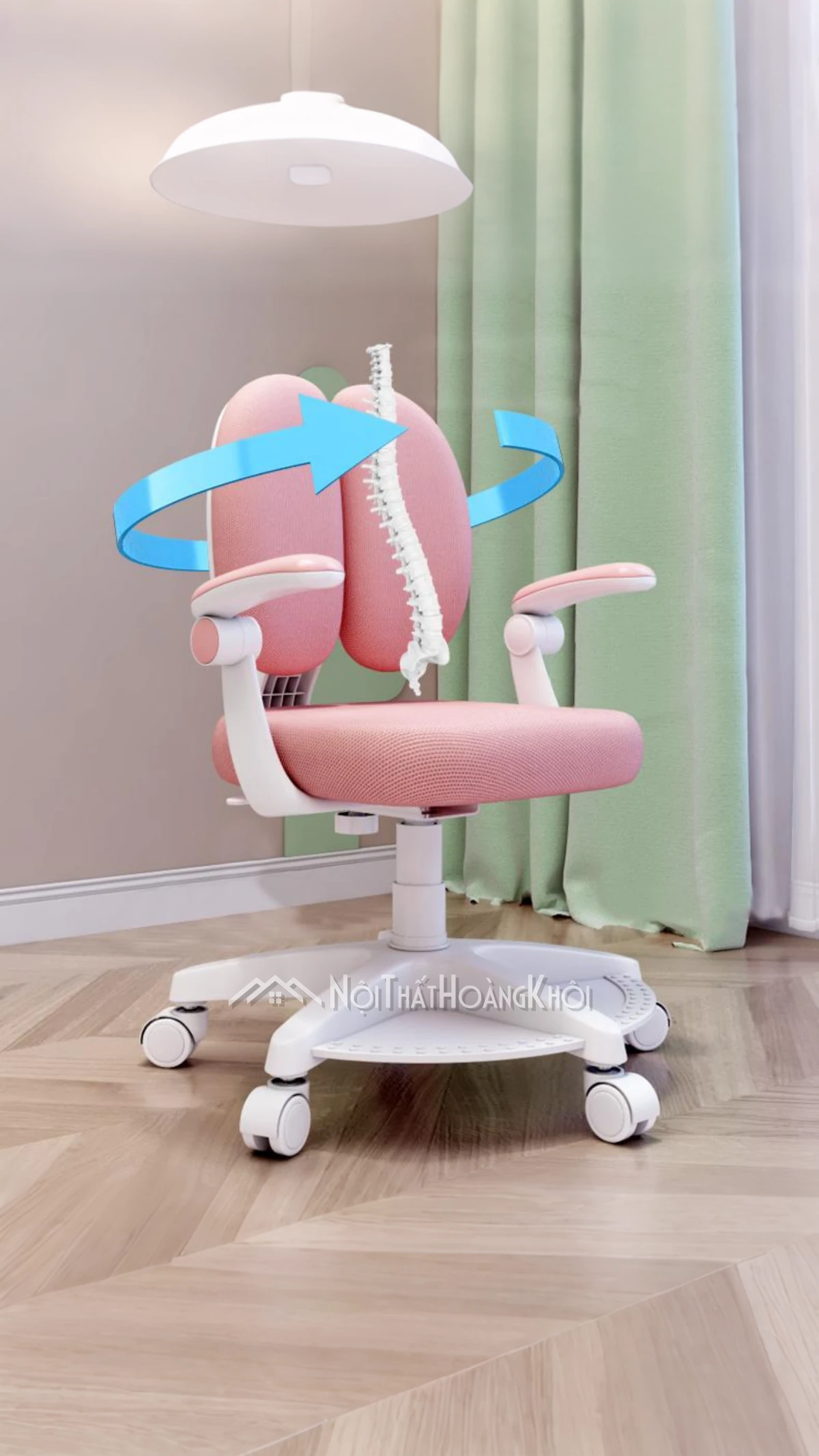 Bộ bàn ghế chống gù chong chóng (80*60) ghế công thái học GMH100 65 Bộ bàn ghế chống gù chong chóng (80*60) ghế công thái học GMH100 65