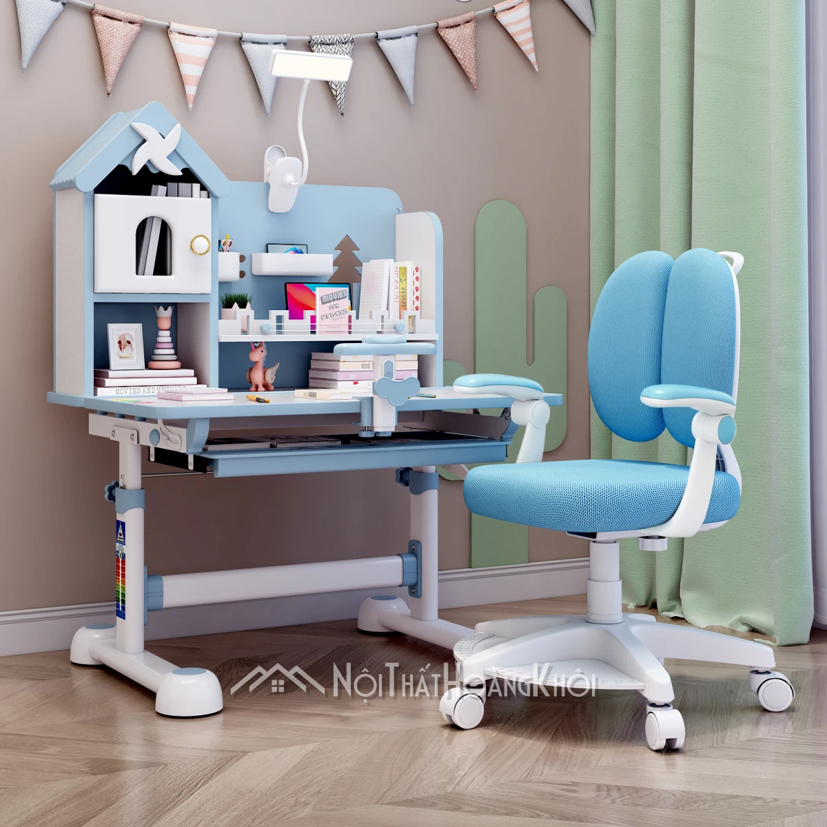 Bộ bàn ghế chống gù chong chóng (80*60) ghế công thái học GMH100 67 Bộ bàn ghế chống gù chong chóng (80*60) ghế công thái học GMH100 67