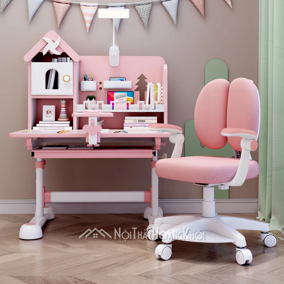 Bộ bàn ghế chống gù chong chóng (80*60) ghế công thái học GMH100 68 Bộ bàn ghế chống gù chong chóng (80*60) ghế công thái học GMH100 68
