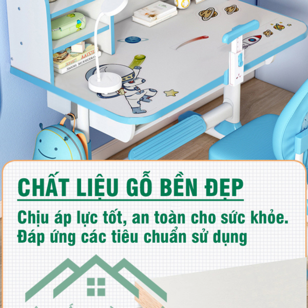 Bộ Bàn Học Chống Gù Thông Minh GMH64 Bảo Vệ Cột Sống Cho Bé - Ảnh 4
