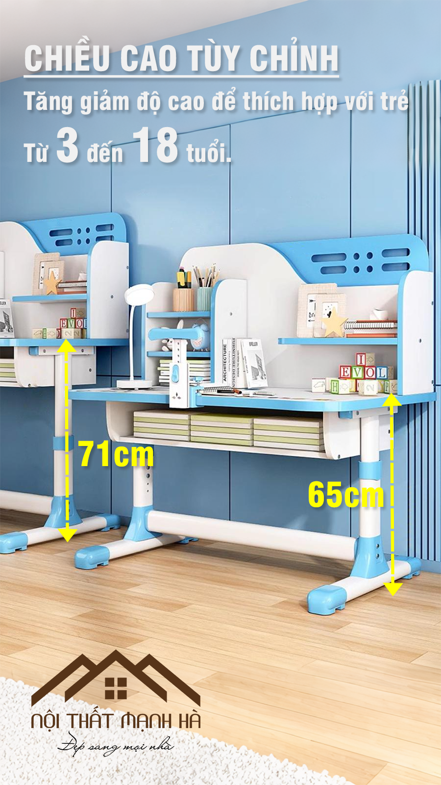 Bộ Bàn Học Chống Gù Thông Minh GMH64 Bảo Vệ Cột Sống Cho Bé 62 Bộ Bàn Học Chống Gù Thông Minh GMH64 Bảo Vệ Cột Sống Cho Bé 62