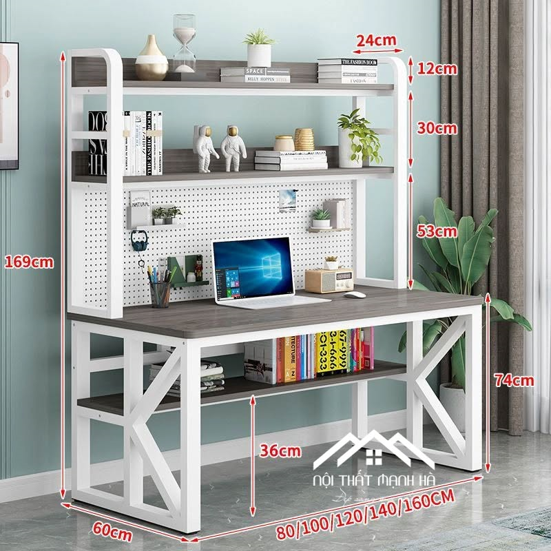 B&agrave;n Học Ch&acirc;n Sắt Chữ HK &ndash; Gi&aacute; S&aacute;ch 2 Tầng, V&aacute;ch CNC Th&ocirc;ng Minh - ảnh 2