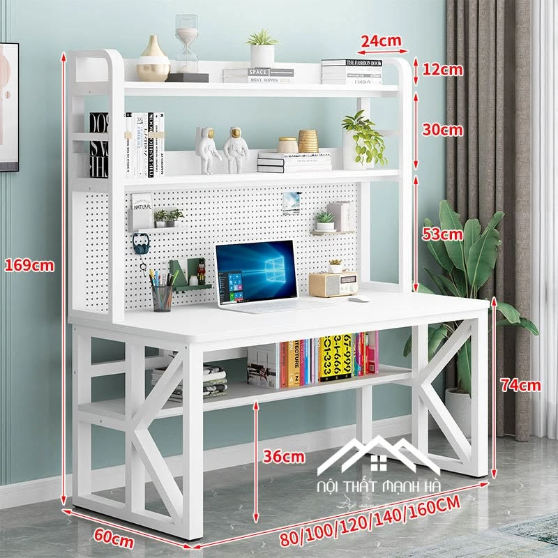B&agrave;n Học Ch&acirc;n Sắt Chữ HK &ndash; Gi&aacute; S&aacute;ch 2 Tầng, V&aacute;ch CNC Th&ocirc;ng Minh - ảnh 1