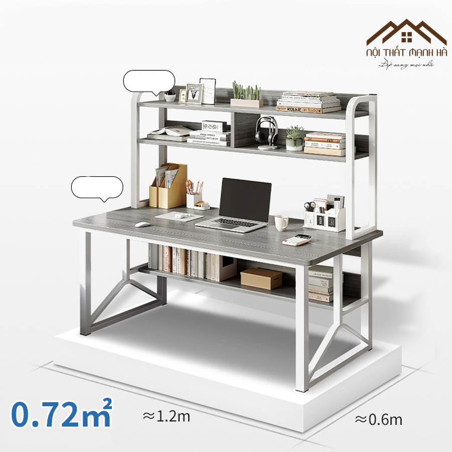Bàn Làm Việc Chân Chữ A Có Giá Sách – Thiết Kế Thông Minh, Chắc Chắn & Hiện Đại - Hoàng Khôi Furniture Bàn Làm Việc Chân Chữ A Có Giá Sách – Thiết Kế Thông Minh, Chắc Chắn & Hiện Đại - ảnh 3