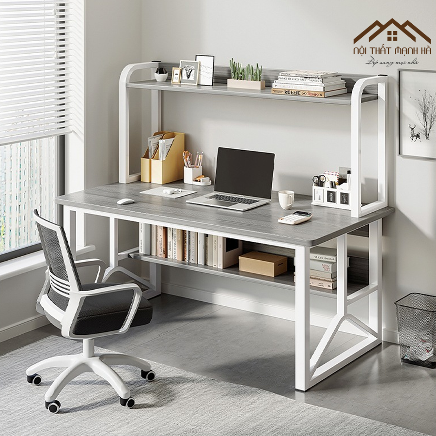 Bàn Làm Việc Chân Chữ A Có Giá Sách – Thiết Kế Thông Minh, Chắc Chắn & Hiện Đại - Hoàng Khôi Furniture Bàn Làm Việc Chân Chữ A Có Giá Sách – Thiết Kế Thông Minh, Chắc Chắn & Hiện Đại - ảnh 4