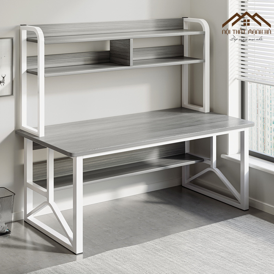 Bàn Làm Việc Chân Chữ A Có Giá Sách – Thiết Kế Thông Minh, Chắc Chắn & Hiện Đại - Hoàng Khôi Furniture Bàn Làm Việc Chân Chữ A Có Giá Sách