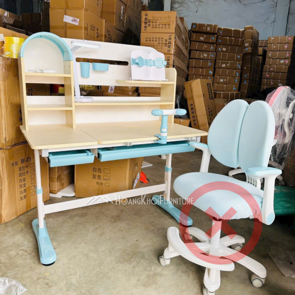 Bàn học chống gù 110x60 – Bàn học thông minh chỉnh độ cao cho bé