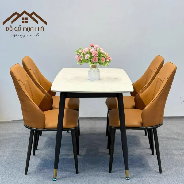 bộ bàn ăn mặt đá 80x160 (3)