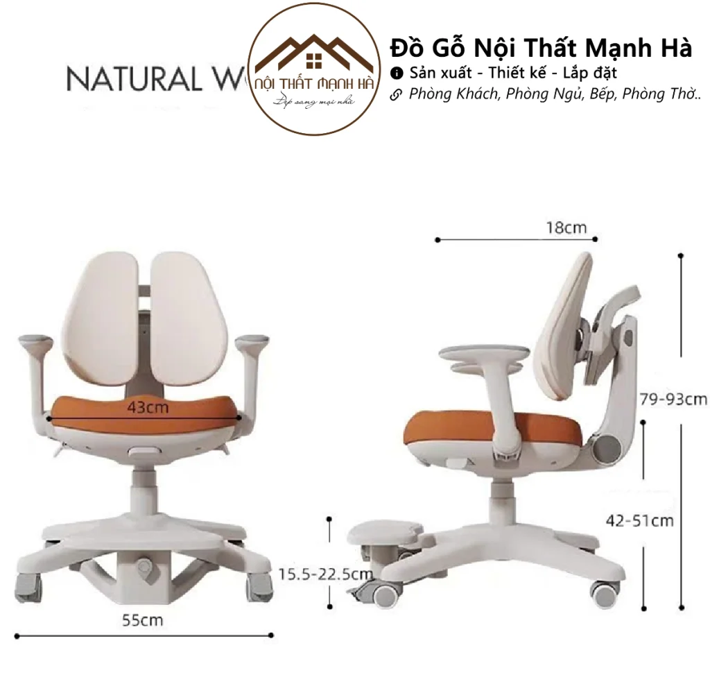 GHẾ CHỐNG G&Ugrave; TỰ CHỈNH LƯNG NATURAL UOOD &ndash; BẢO VỆ D&Aacute;NG NGỒI CHO B&Eacute; - ảnh 2