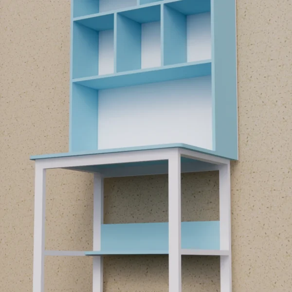 Bàn học màu xanh pastel gỗ MDF ngang 90cm sâu 60cm cao tổng 180cm