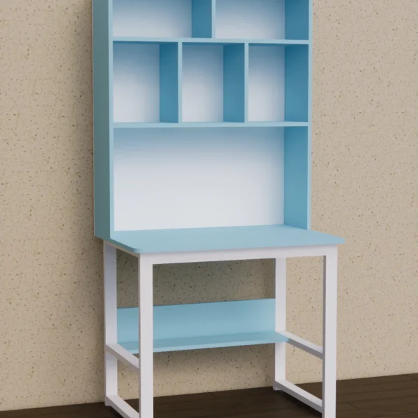 Alternative view of Bàn học màu xanh pastel gỗ MDF ngang 90cm sâu 60cm cao tổng 180cm