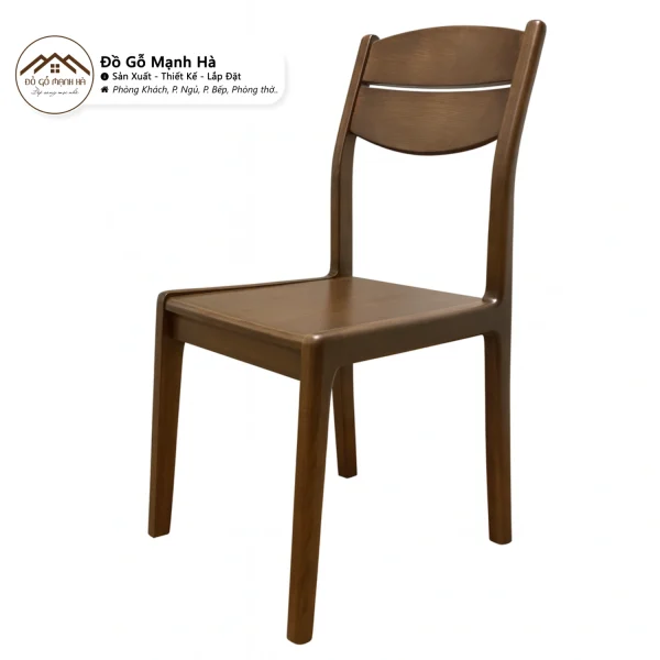 Ghế Ăn Gỗ Sồi Dáng Chân Hươu 587 Thiết Kế Gọn Gàng, Chắc Chắn & Hiện Đại