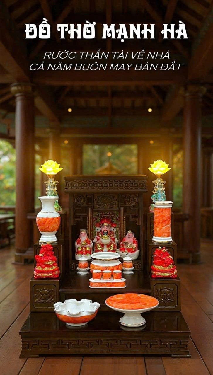 Combo Ban Thờ Thần Tài TT13 đầy đủ